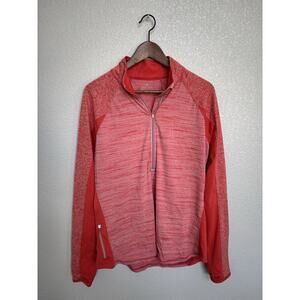 NEW Athleta Women's Coral Half Zip Pullover XL athleisure stretch red workout